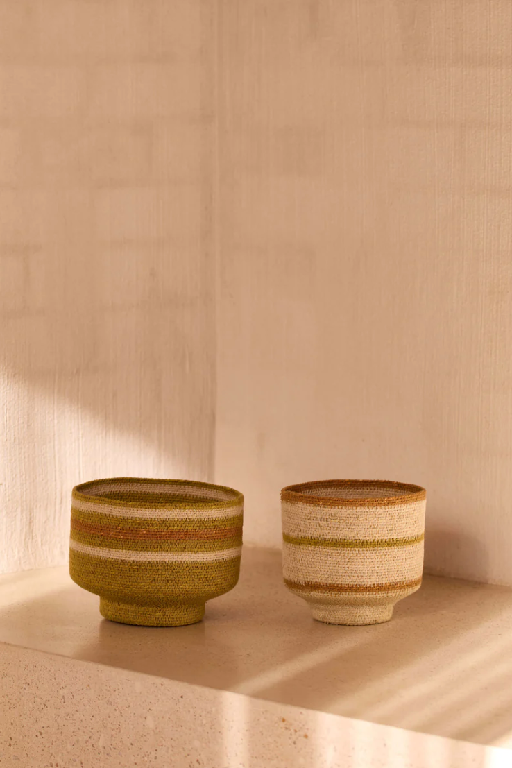 Pear Woven Basket Duo