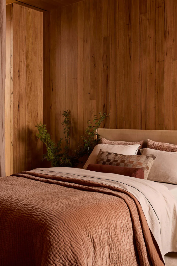 Mae Maple Pure Linen Bolster Cushion