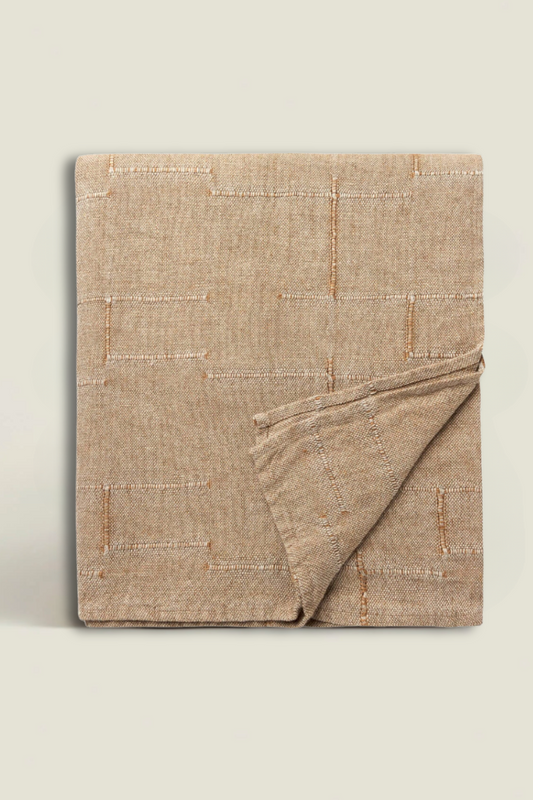 Palmero Caramel French Linen Bedcover