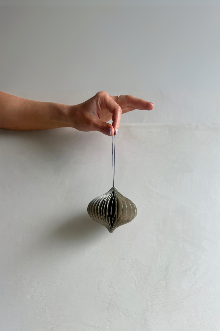 Linen Jewel Paper Ornament