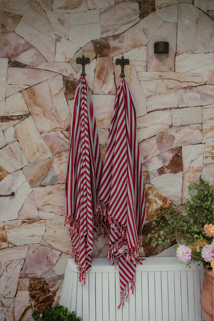 Striped Red Towel