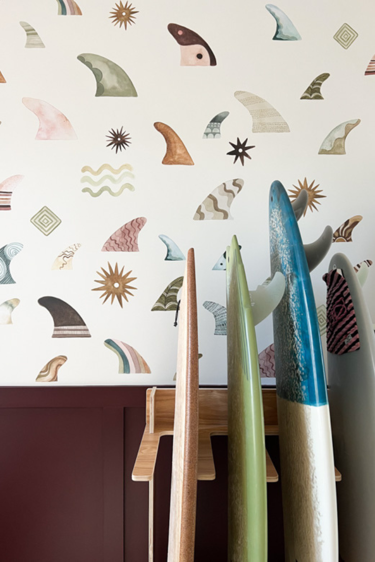 Fin Sticker Print Surf Fin Wall Stickers – KK Homewares