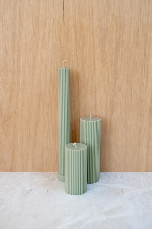 Pillar Candle Collection, Sage Green