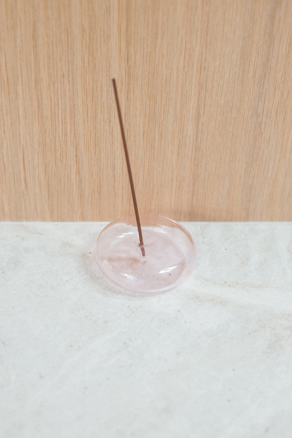 Glass Vessel Incense Holder, Pink