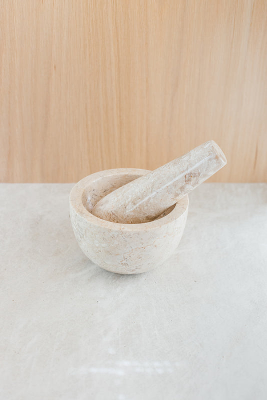 Travertine Mortar & Pestle