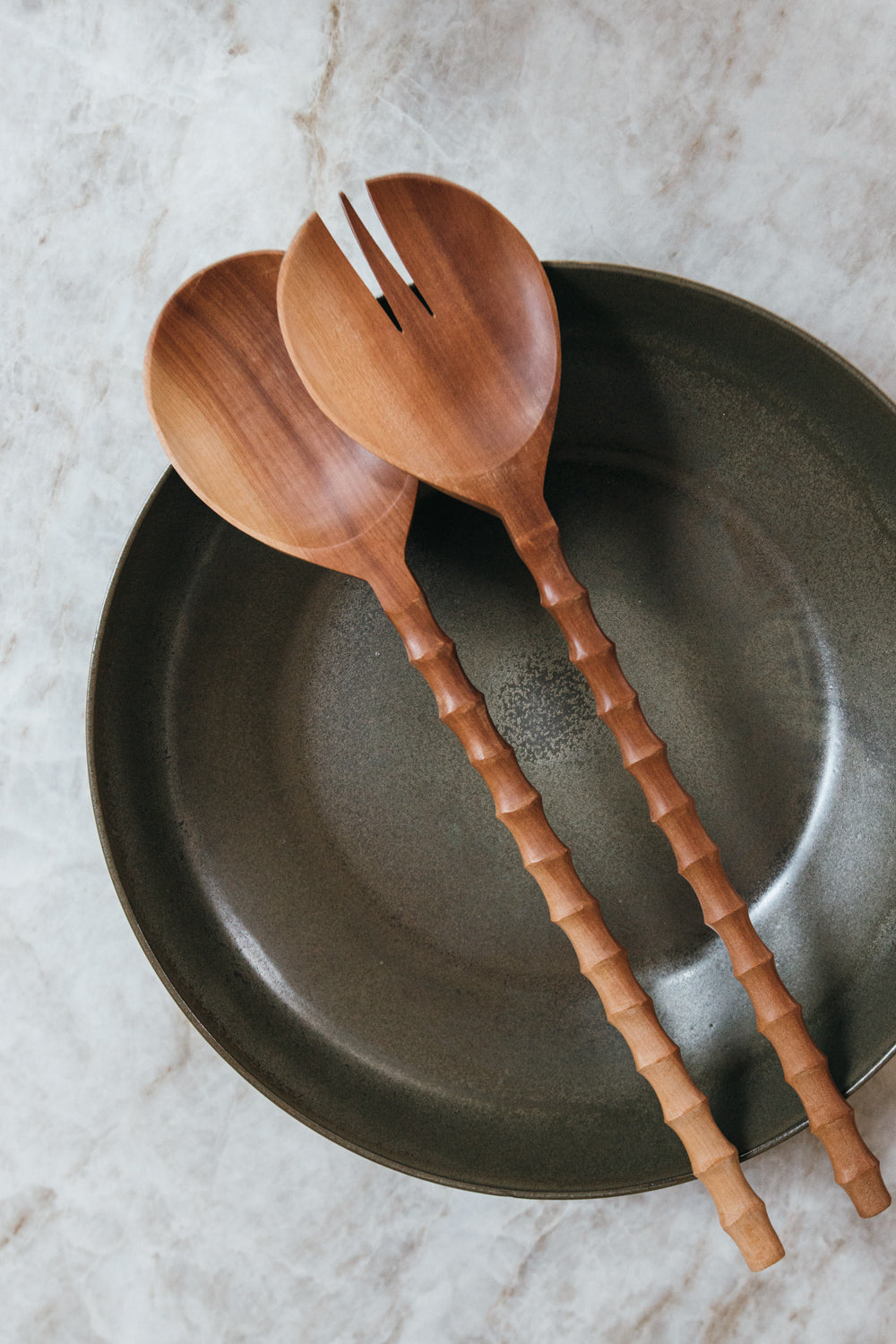 Recycled Sapodilla Wood Salad Servers
