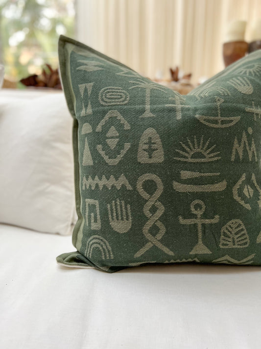 Pathways Cushion Cover, Duffle Green/Olive