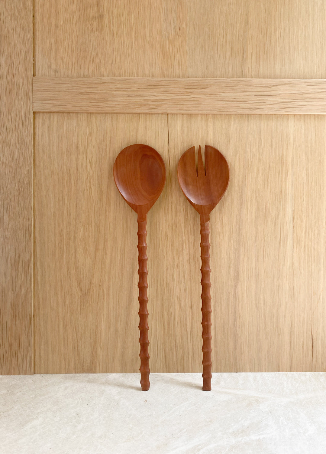 Recycled Sapodilla Wood Salad Servers