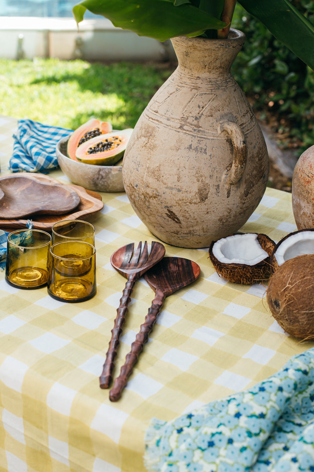 Recycled Sapodilla Wood Salad Servers
