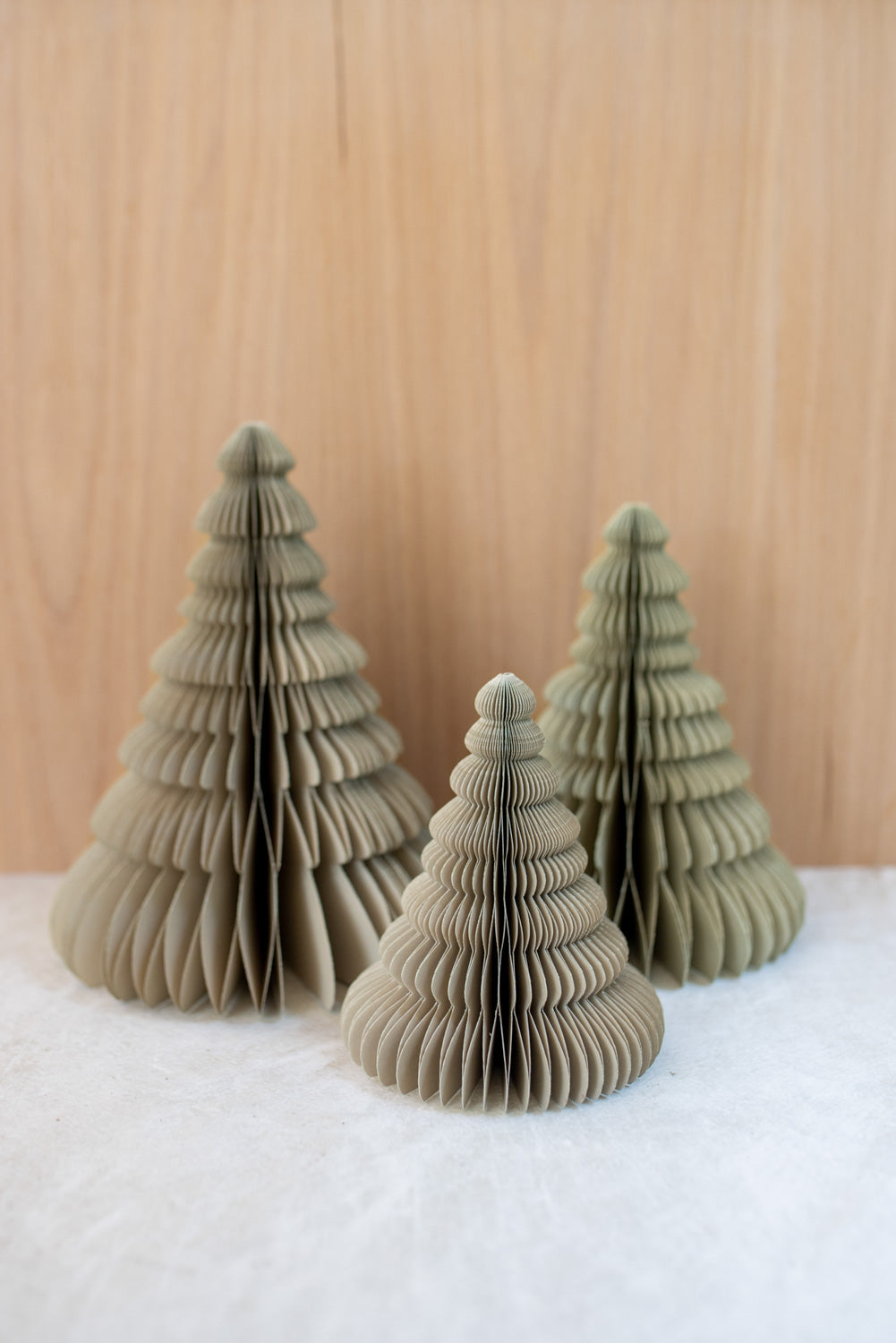 Standing Christmas Tree Ornaments, Linen